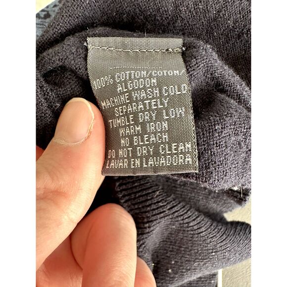 Kenneth Cole Reaction Mens Eagle Emblem Long Sleeve Navy Sweater size Large - Picture 5 of 5